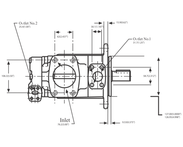 پمپ پره ای (کارتریجی) دوبل 3525V | VQ - Image 2